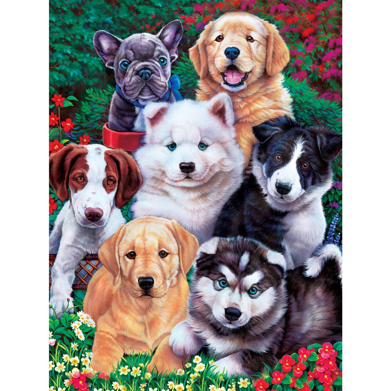 Playful Paws - Fluffy Fuzzballs 300 Piece EZ Grip Puzzle by MasterPieces - BIG FRENCHIES