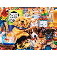 Playful Paws - Home Wanted 300 Piece EZ Grip Puzzle by Masterpieces Puzzles - BIG FRENCHIES