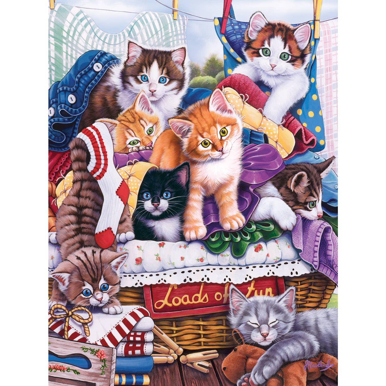 Playful Paws - Loads of Fun 300 Piece EZ Grip Puzzle by MasterPieces - BIG FRENCHIES