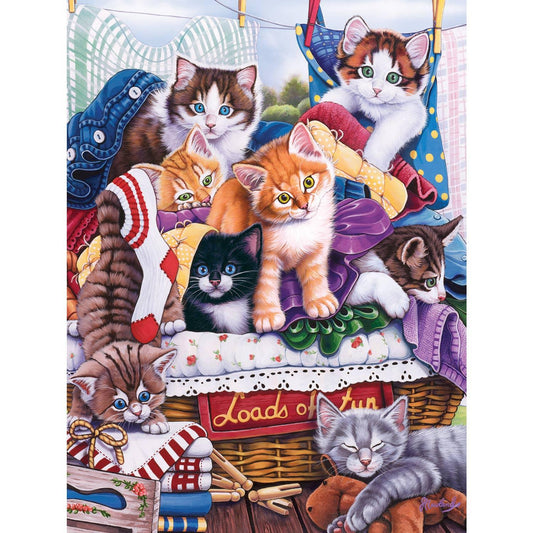 Playful Paws - Loads of Fun 300 Piece EZ Grip Puzzle by MasterPieces - BIG FRENCHIES
