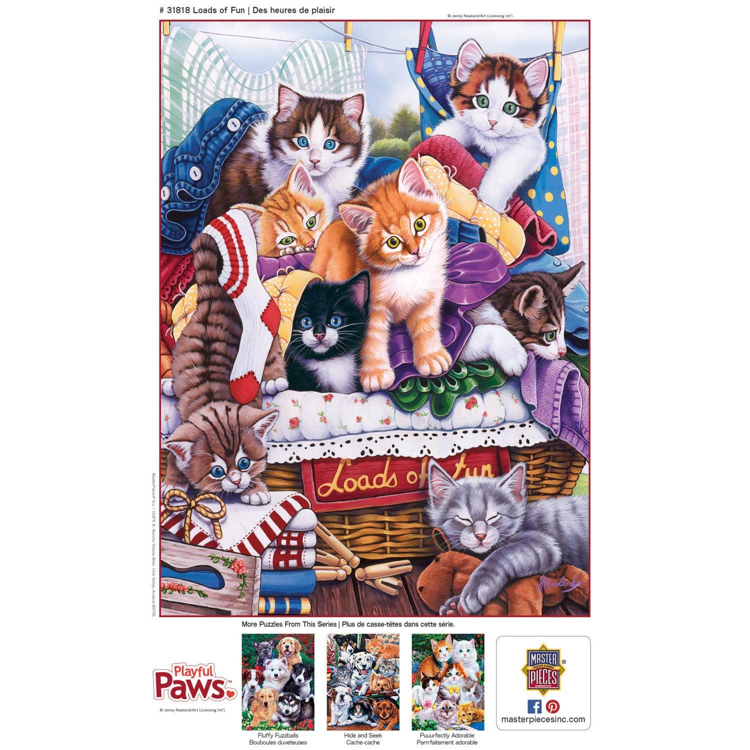 Playful Paws - Loads of Fun 300 Piece EZ Grip Puzzle by MasterPieces - BIG FRENCHIES