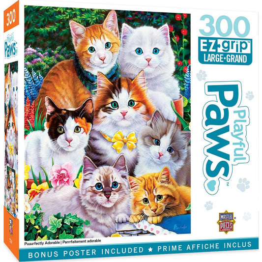 Playful Paws - Puuurfectly Adorable 300 Piece EZ Grip Puzzle by MasterPieces - BIG FRENCHIES
