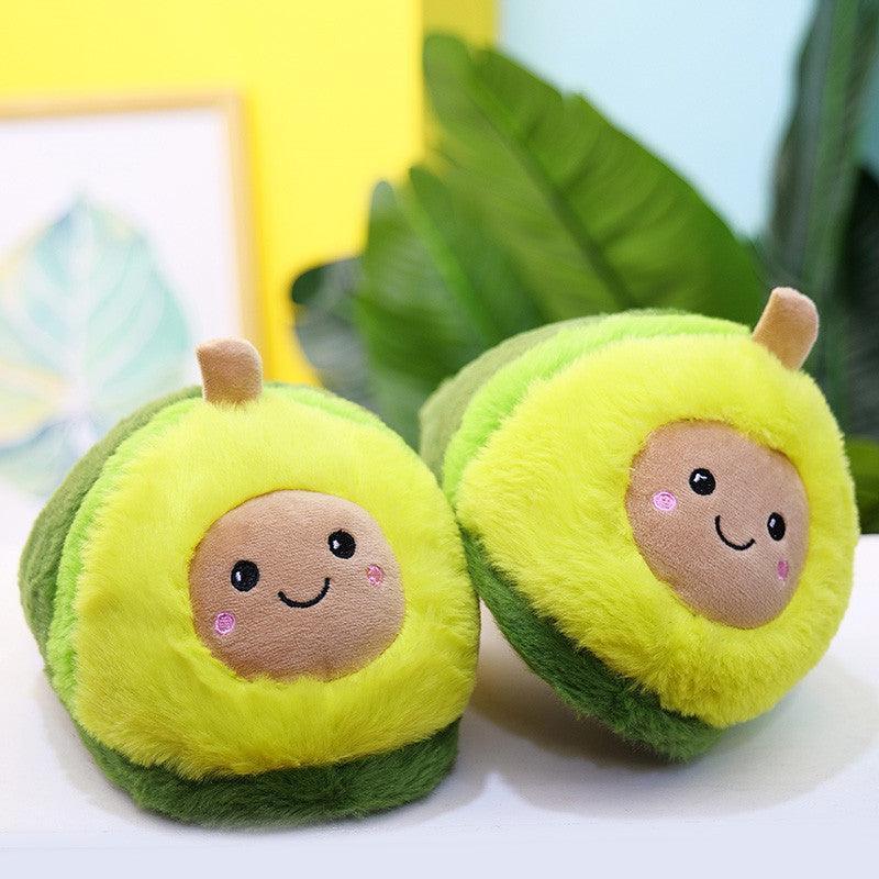 Plush Avocado Slippers Fruit Toys Cute Warm Winter Shoes Women Indoor Household Slippers With Fuzzy Plush Faux Fur Comfy Memory Foam Slip On House Shoes - BIG FRENCHIES