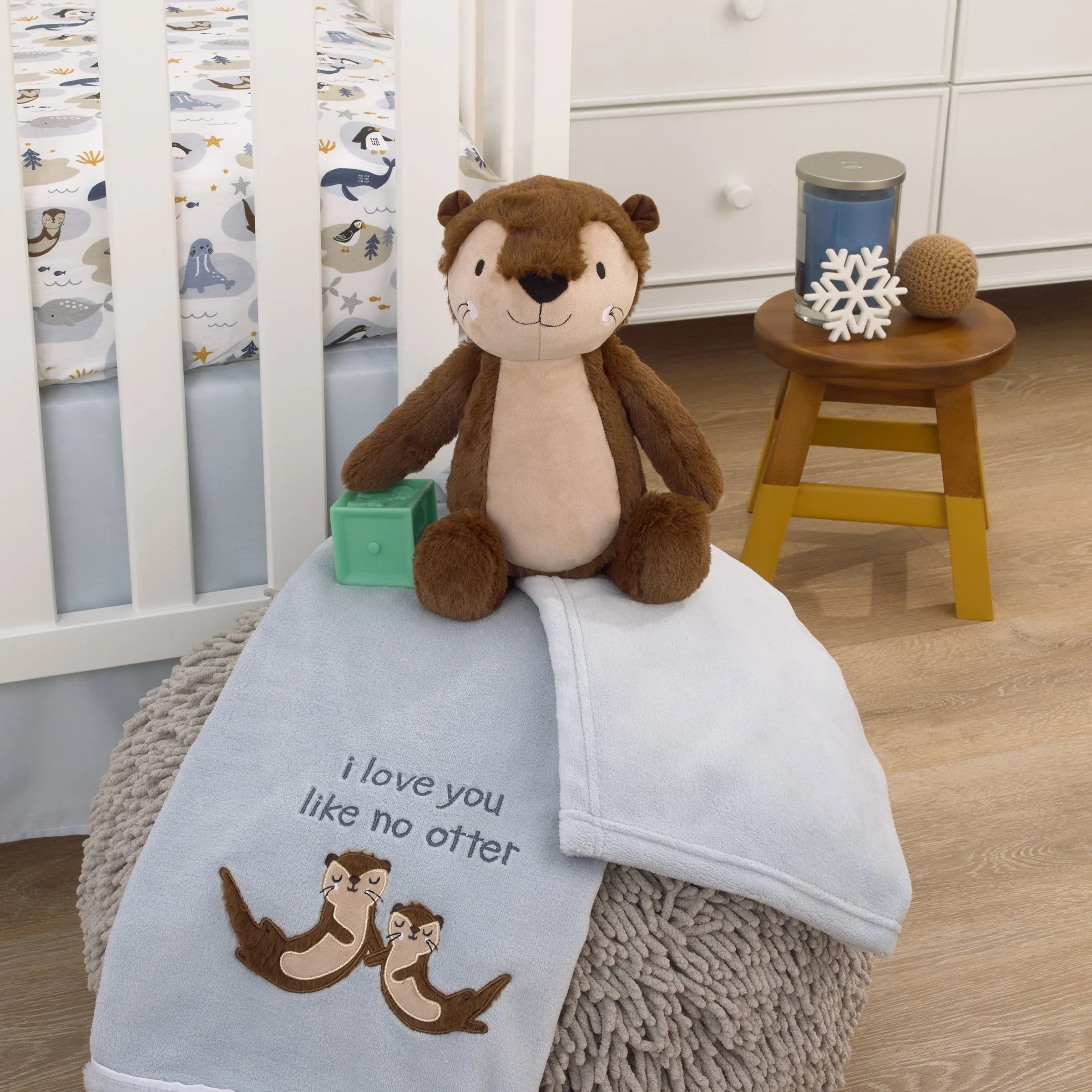 Arctic Adventure Tan and Brown Sea Otter Cuddle Plush Stuffed Animal - BIG FRENCHIES