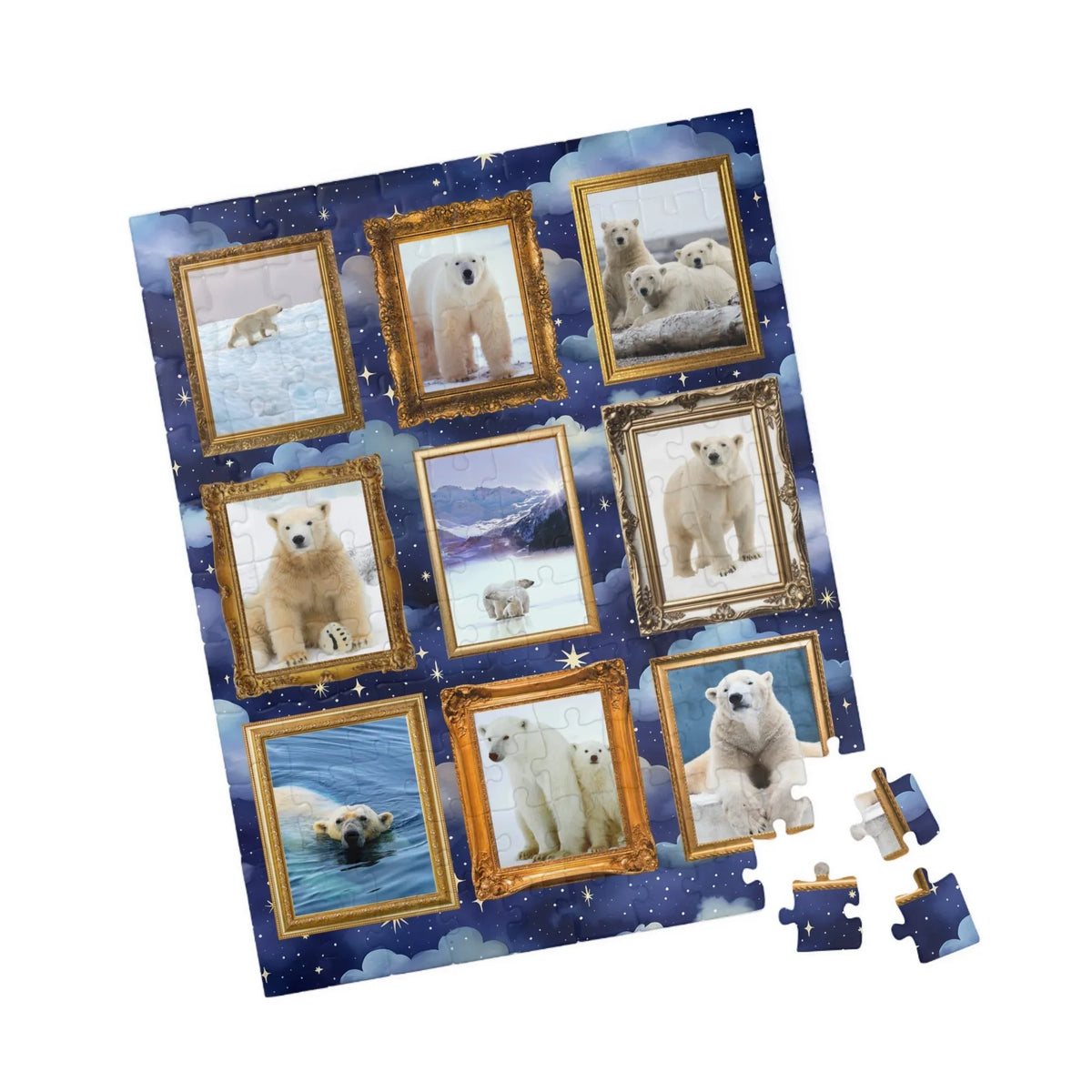 Polar Bear Puzzle with Clouds - BIG FRENCHIES