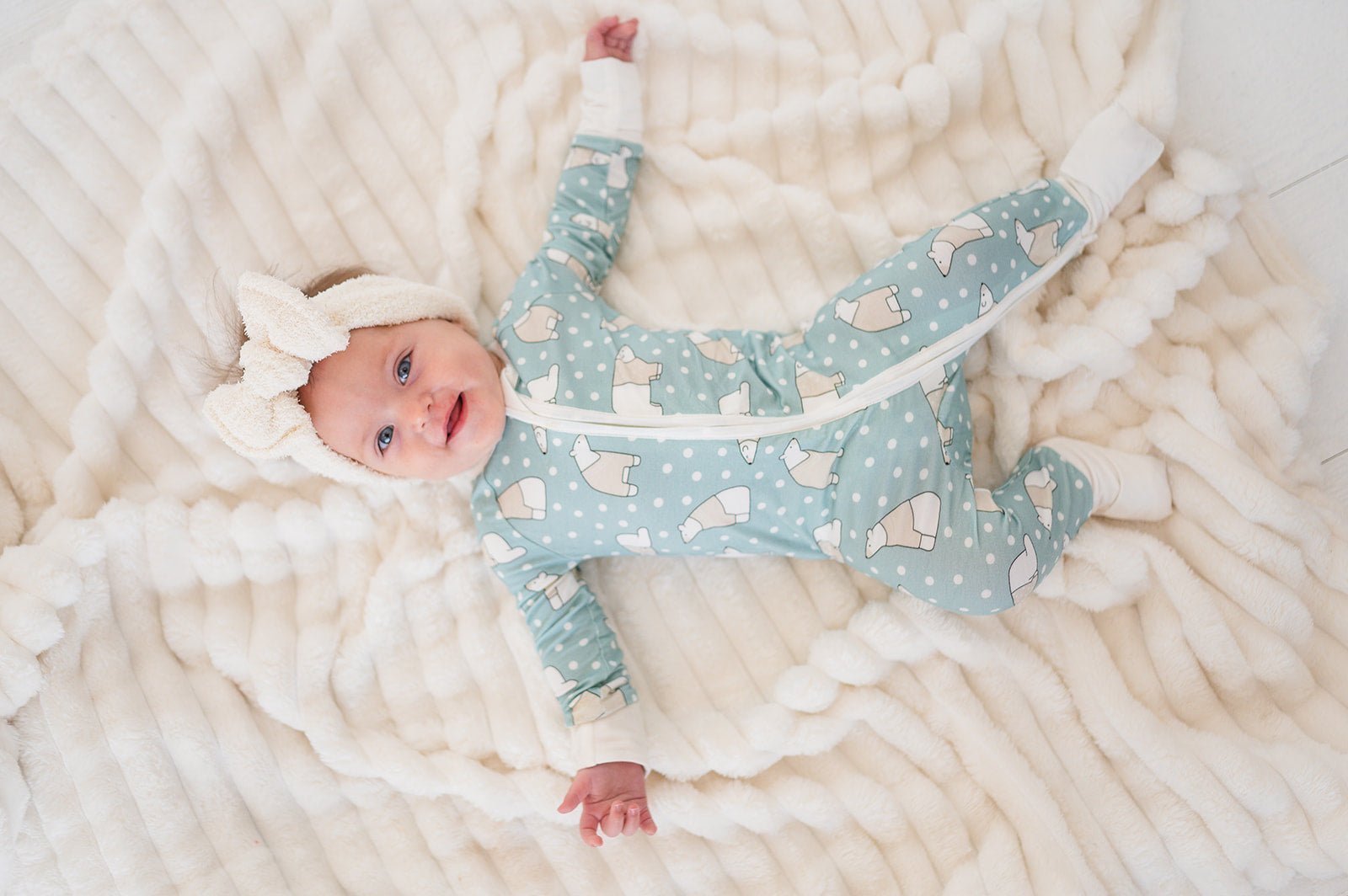 Polar Bears (Convertible Zip Footies) - BIG FRENCHIES
