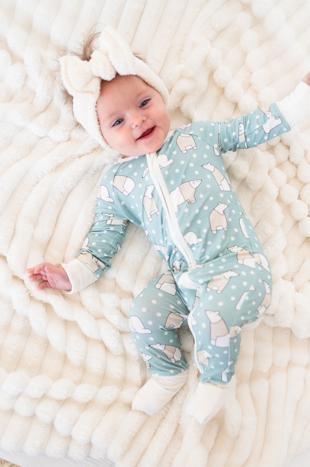 Polar Bears (Convertible Zip Footies) - BIG FRENCHIES