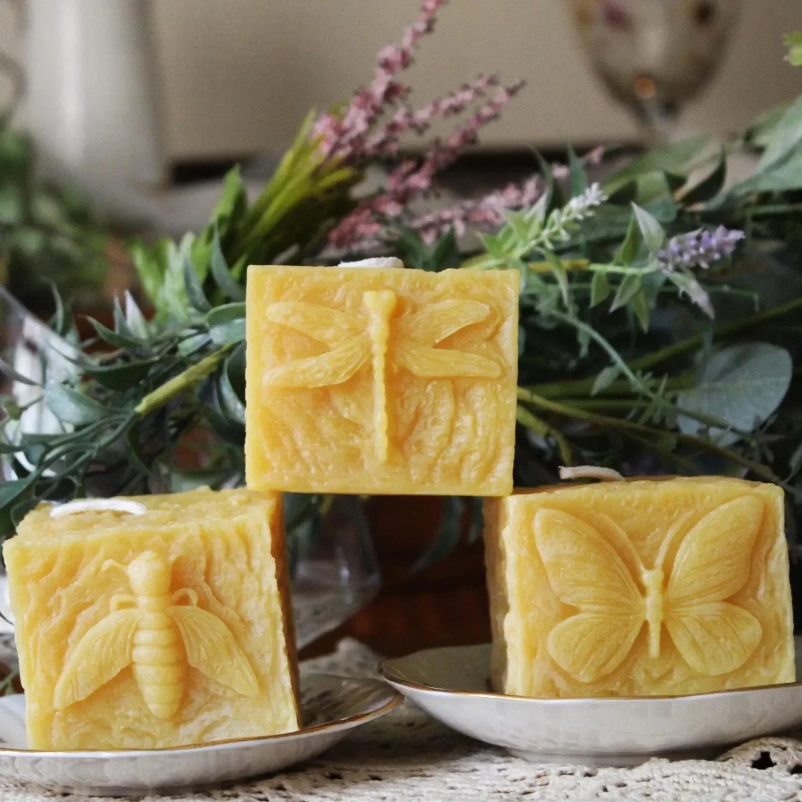 Pollinator Pillar Beeswax Candle Collection - BIG FRENCHIES