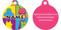 Pop Art Dogs HD Dog ID Tag