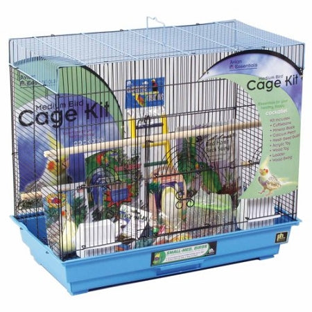 Prevue Pet Products Medium Flight Cage Kit 91340 for Cockatiels, 26" Long with Swing, Ladder and Toys