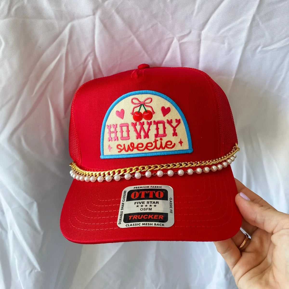 Howdy Sweetie Red- Trucker Hat - BIG FRENCHIES