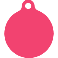 Preppy Plaid Pink HD Dog ID Tag