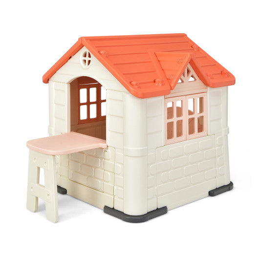 Kid’s Playhouse Pretend Toy House For Boys and Girls 7 Pieces Toy Set-Pink - BIG FRENCHIES