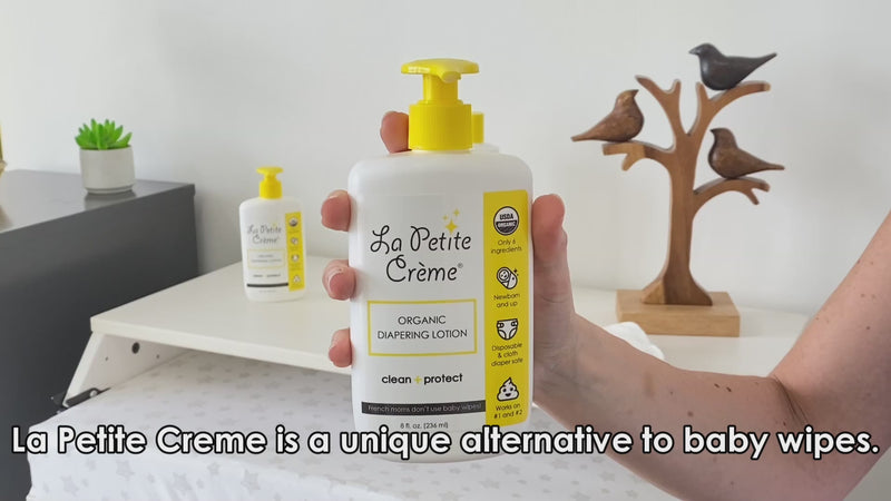 Organic French Diapering Lotion by La Petite Crème (Everyday Pump Bottle - 8 oz)