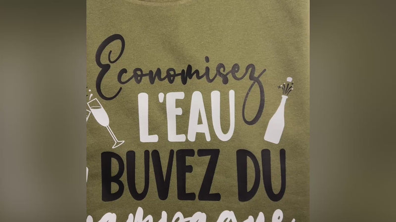 Economisez L'eau Buvez Du Champagne Unisex Organic Cotton Sweatshirt