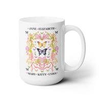 Pride and Prejudice Bennet Sisters Coffee Mug with Butterflies - BIG FRENCHIES