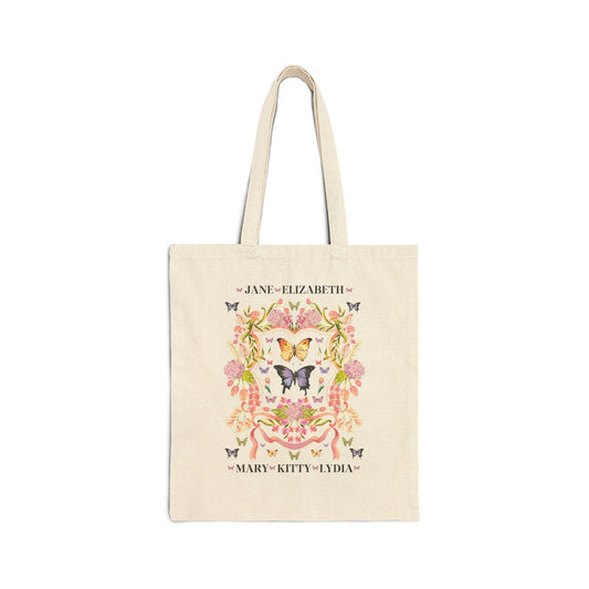 Pride And Prejudice Tote Bag for Butterly Lover: Boho Bennet Sisters Tote - BIG FRENCHIES