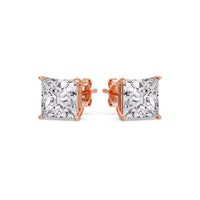 Princess-Cut Diamond Solitaire Stud Earrings (1 - 10ct | GIA & IGI Certified)