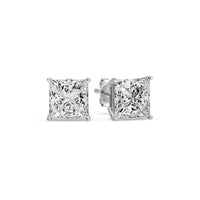 Princess-Cut Diamond Solitaire Stud Earrings (1 - 10ct | GIA & IGI Certified)