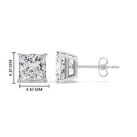 Princess-Cut Diamond Solitaire Stud Earrings (1 - 10ct | GIA & IGI Certified)