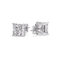 Princess-Cut Diamond Solitaire Stud Earrings (1 - 10ct | GIA & IGI Certified)