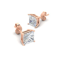Princess-Cut Diamond Solitaire Stud Earrings (1 - 10ct | GIA & IGI Certified)
