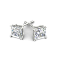 Princess-Cut Diamond Solitaire Stud Earrings (1 - 10ct | GIA & IGI Certified)