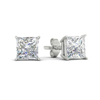 Princess-Cut Diamond Solitaire Stud Earrings (1 - 10ct | GIA & IGI Certified)