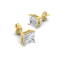 Princess-Cut Diamond Solitaire Stud Earrings (1 - 10ct | GIA & IGI Certified)