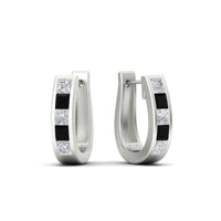 Channel Set Huggie Hoop Earring