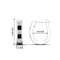 Channel Set Huggie Hoop Earring
