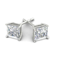Princess-Cut Diamond Solitaire Stud Earrings (1 - 10ct | GIA & IGI Certified)