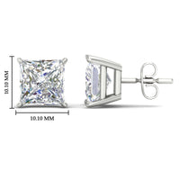 Princess-Cut Diamond Solitaire Stud Earrings (1 - 10ct | GIA & IGI Certified)