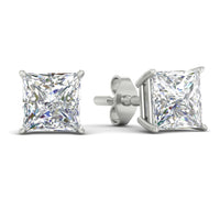 Princess-Cut Diamond Solitaire Stud Earrings (1 - 10ct | GIA & IGI Certified)