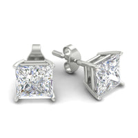 Princess-Cut Diamond Solitaire Stud Earrings (1 - 10ct | GIA & IGI Certified)