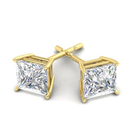Princess-Cut Diamond Solitaire Stud Earrings (1 - 10ct | GIA & IGI Certified)