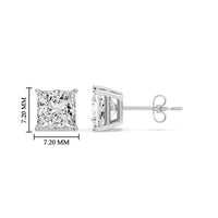 Princess-Cut Diamond Solitaire Stud Earrings (1 - 10ct | GIA & IGI Certified)