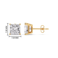 Princess-Cut Diamond Solitaire Stud Earrings (1 - 10ct | GIA & IGI Certified)