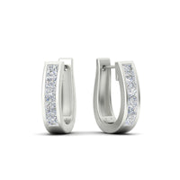 Channel Set Huggie Hoop Earring