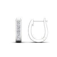 Channel Set Huggie Hoop Earring