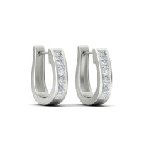Channel Set Huggie Hoop Earring