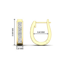 Channel Set Huggie Hoop Earring