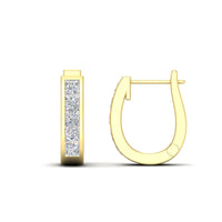 Channel Set Huggie Hoop Earring