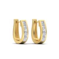 Channel Set Huggie Hoop Earring