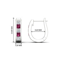 Channel Set Huggie Hoop Earring