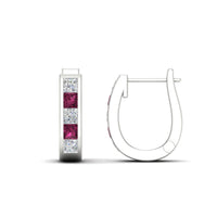 Channel Set Huggie Hoop Earring