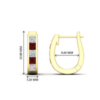 Channel Set Huggie Hoop Earring