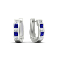 Channel Set Huggie Hoop Earring