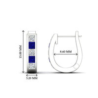 Channel Set Huggie Hoop Earring