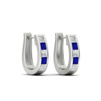 Channel Set Huggie Hoop Earring
